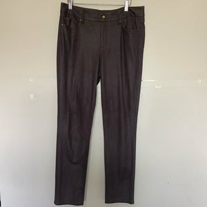 NYDJ Brown Lift & Tuck Technology High-rise Leggings Size 10